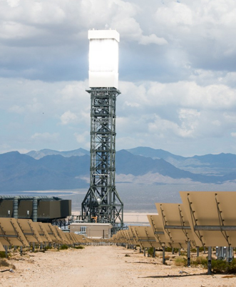 heliostat field an tower